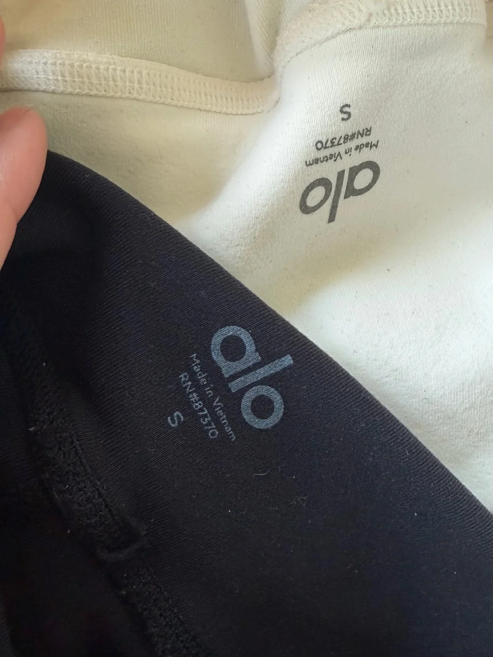 BUNDLE ALO Moto Leggings in Black or White- Small